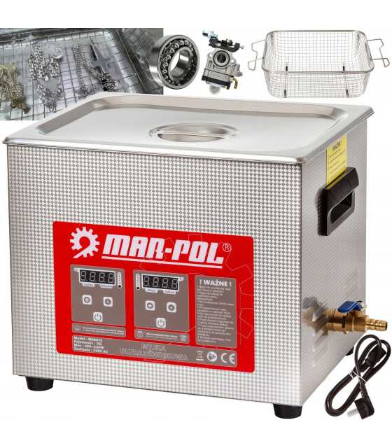 Ultrasonic washer MAR-POL 10 L  550 W M90076