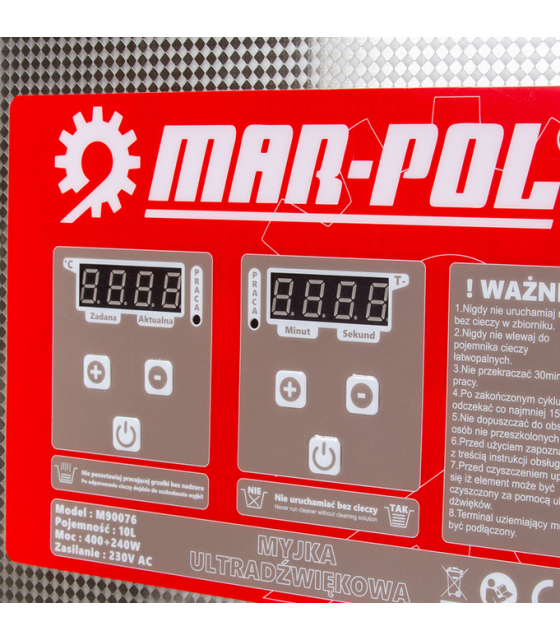 Ultrasonic washer MAR-POL 22 L  550 W M90077