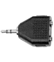 3.5mm STEREO ADAPTOR TO 2X3.5mm STEREO FEMALE