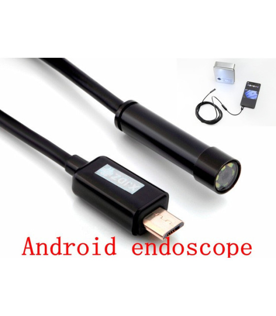 Mini Android Endoscope Waterproof Inspection Camera 6 White LEDs 7mm Lens Mini Borescope